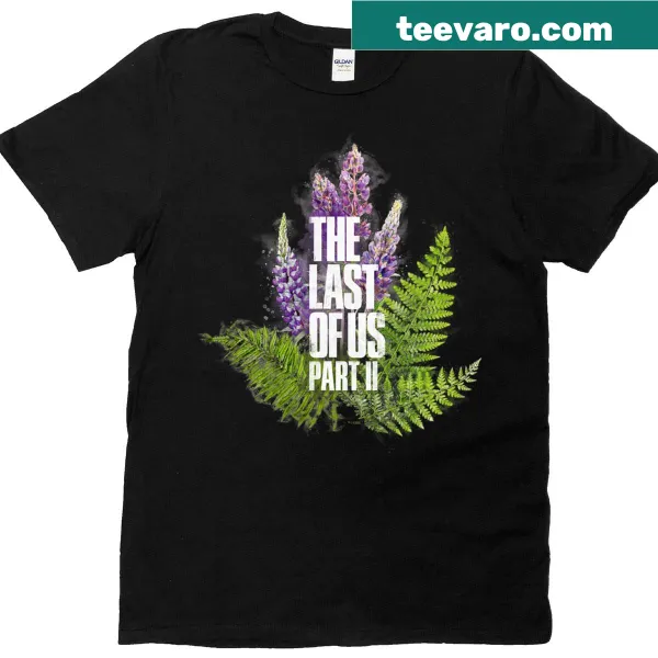 Watercolor-style T-shirt featuring The Last of Us Part II logo