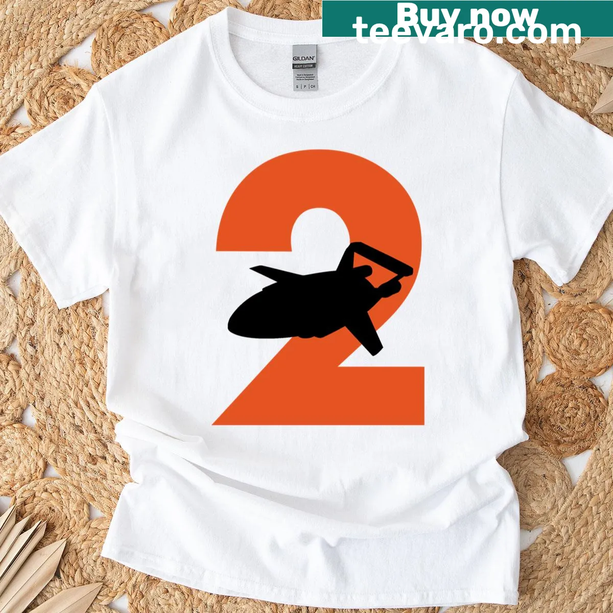 Illustration of a classic Thunderbird Two car on a T-shirt — on a men's t-shirt