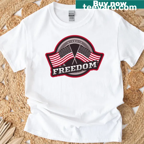 Simple typography T-shirt that says 'USA Free'
