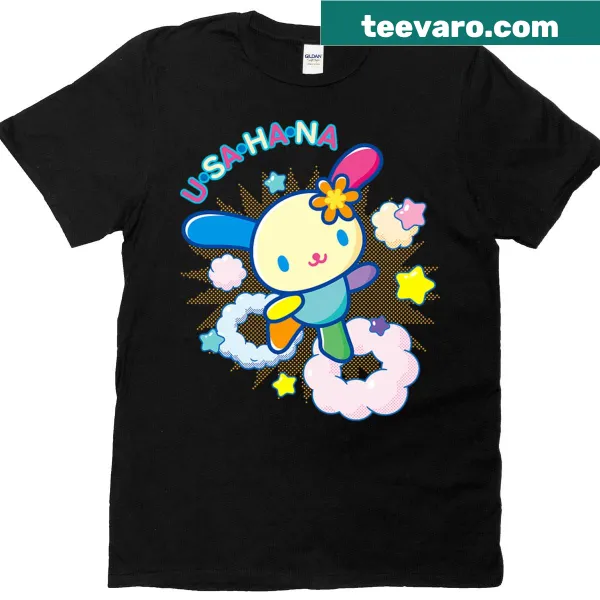 Graphic T-shirt featuring Usahana 2025 character ranking theme