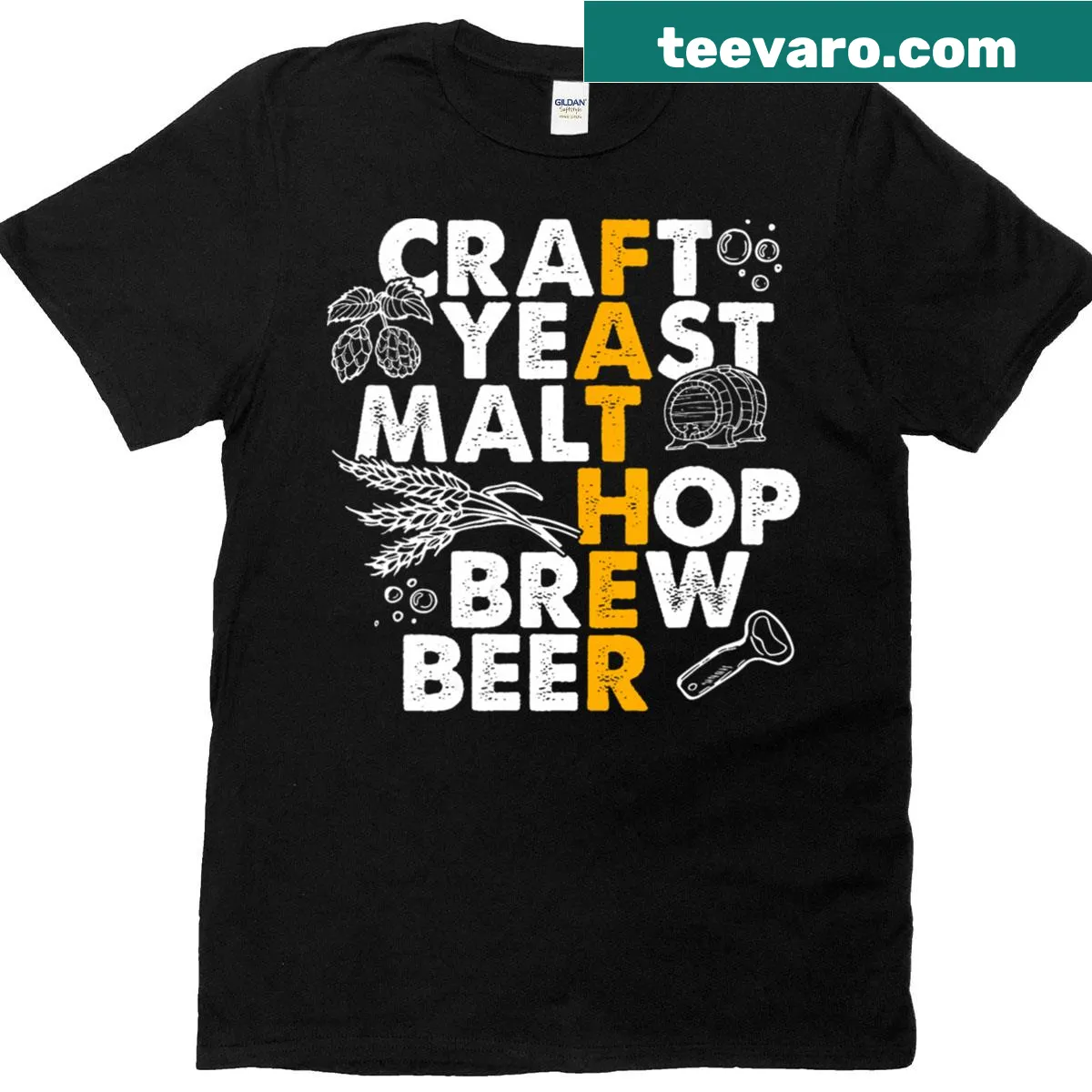 Funny t-shirt for women celebrating beer making and brewing. — on a men's t-shirt