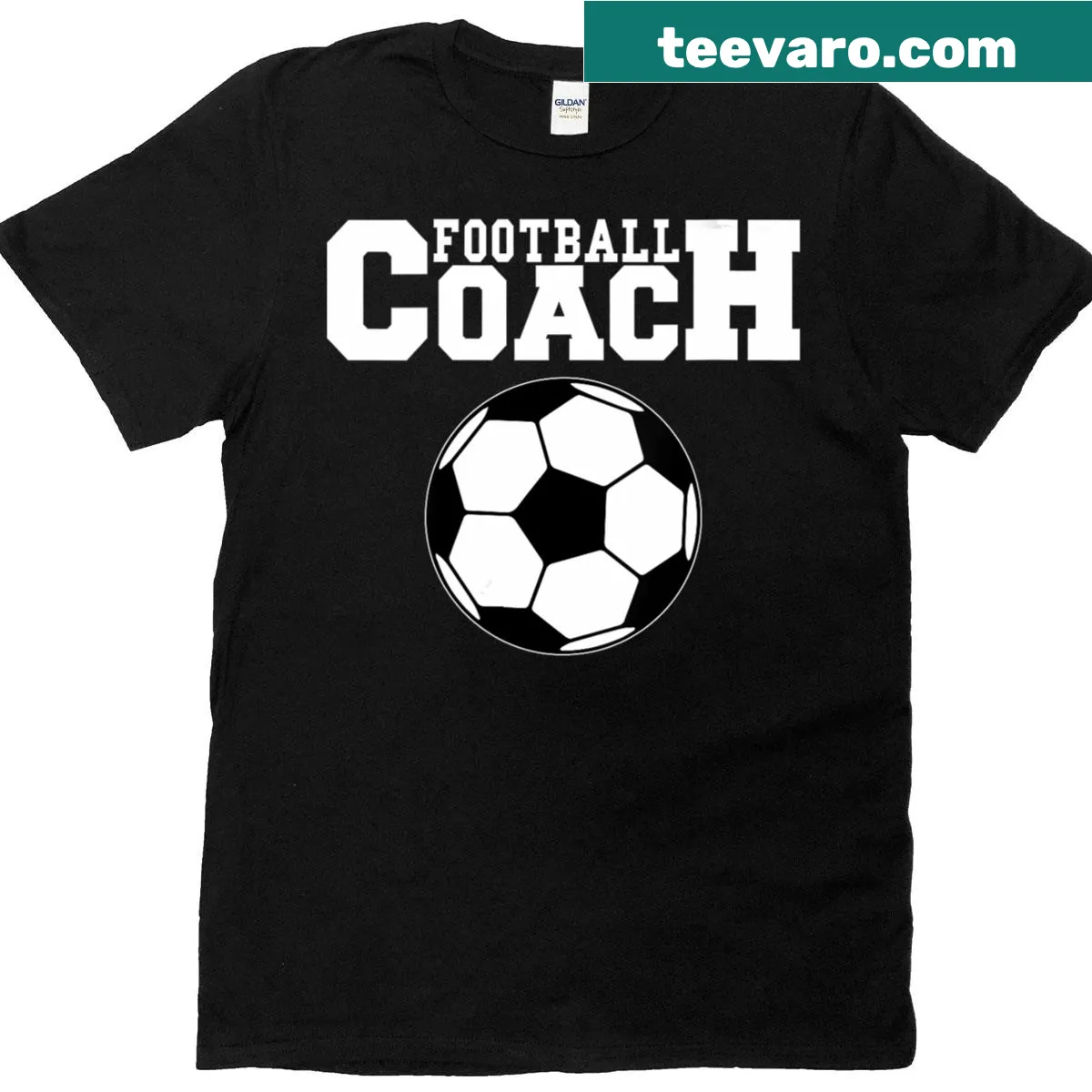 Proud football coach T-shirt for women with motivational text — on a men's t-shirt
