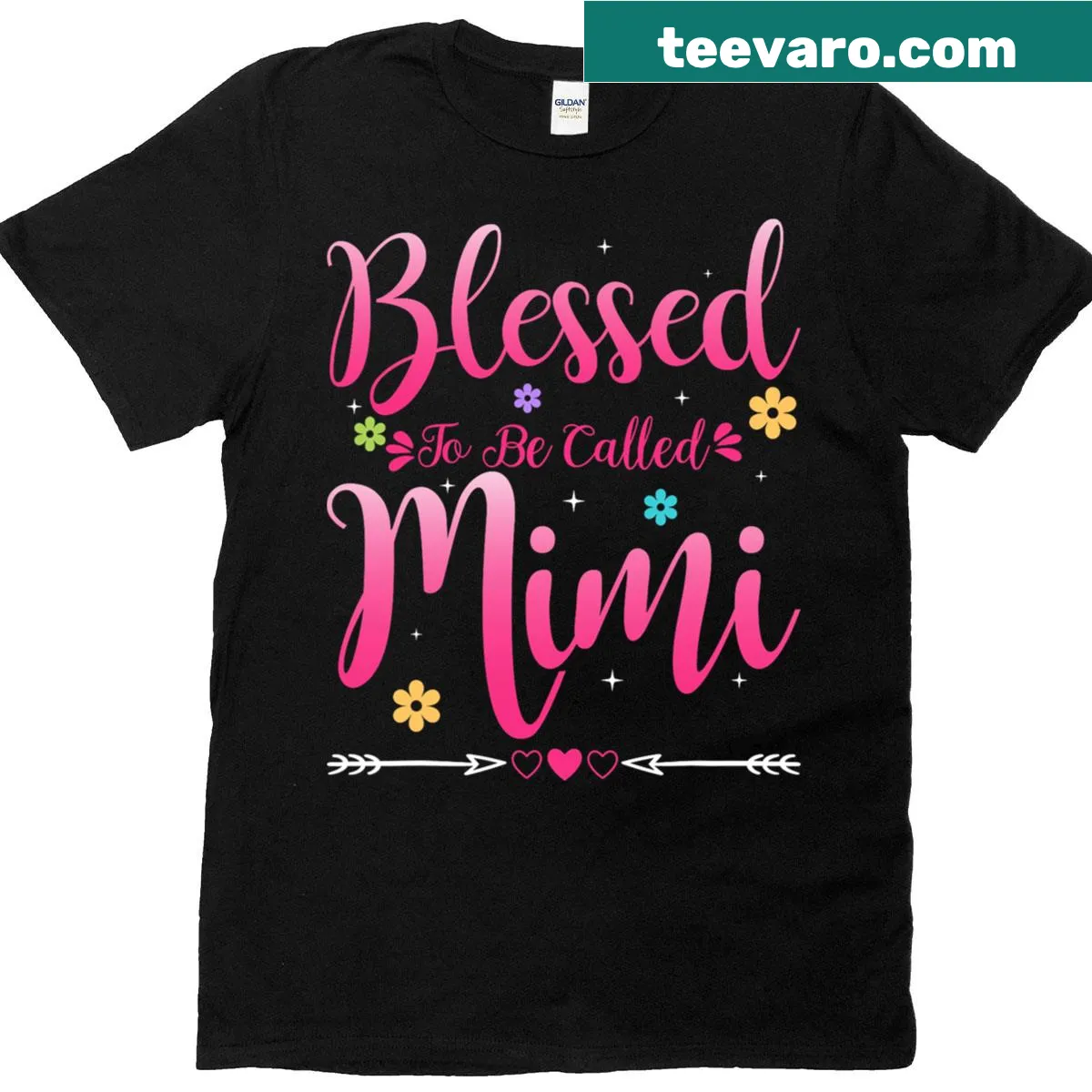 Sentimental T-shirt for grandmothers with 'Blessed to be called Mimi' — on a men's t-shirt