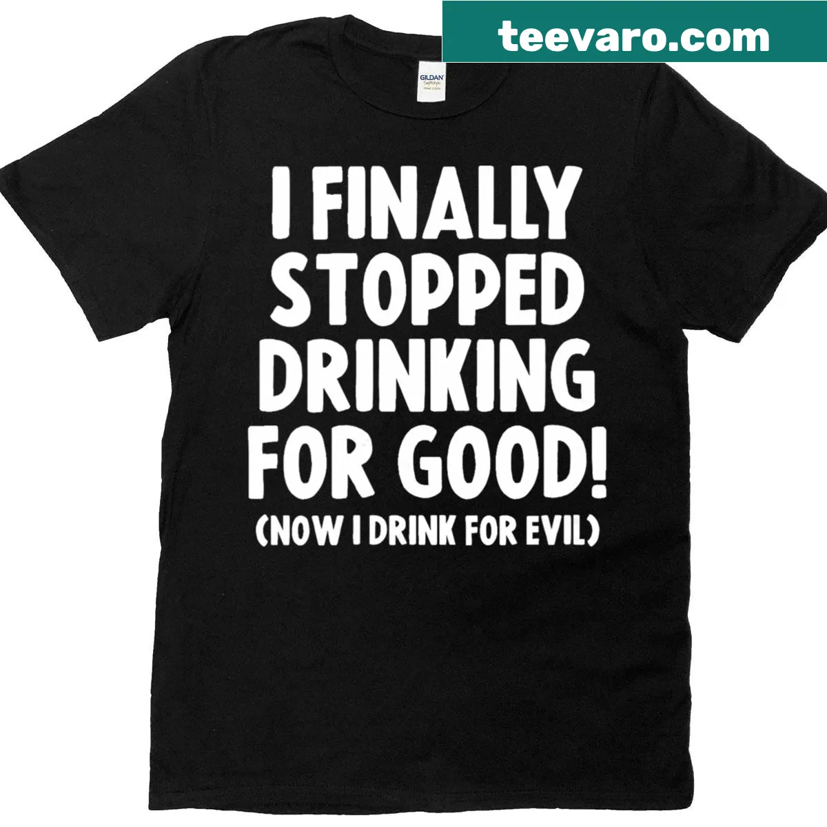 Funny t-shirt with sarcastic drinking theme tagline — on a men's t-shirt