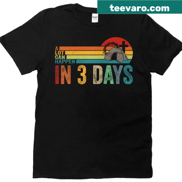Inspirational typography design on an Easter-themed raglan tee