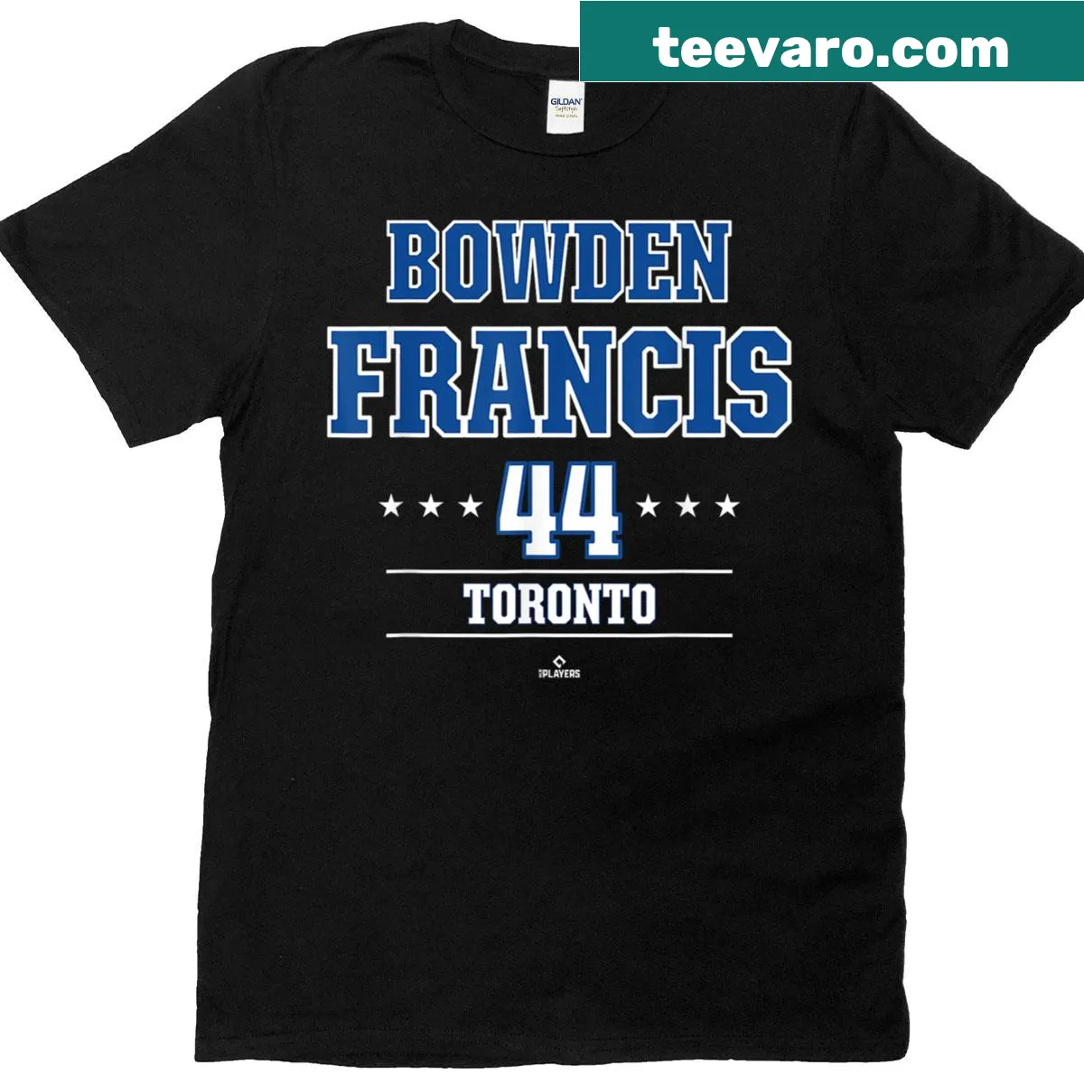 MLBPA t-shirt featuring Bowden Francis for baseball fans — on a men's t-shirt