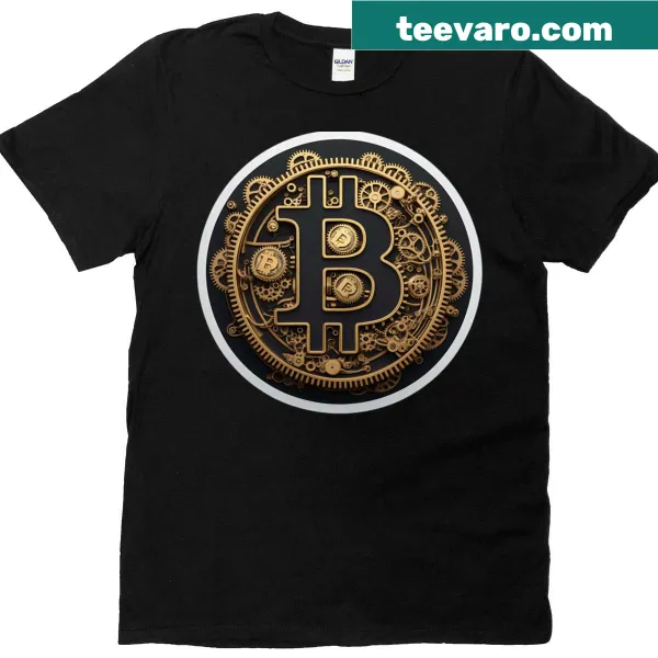 Stylish Bitcoin-themed T-shirt with a minimalist graphic