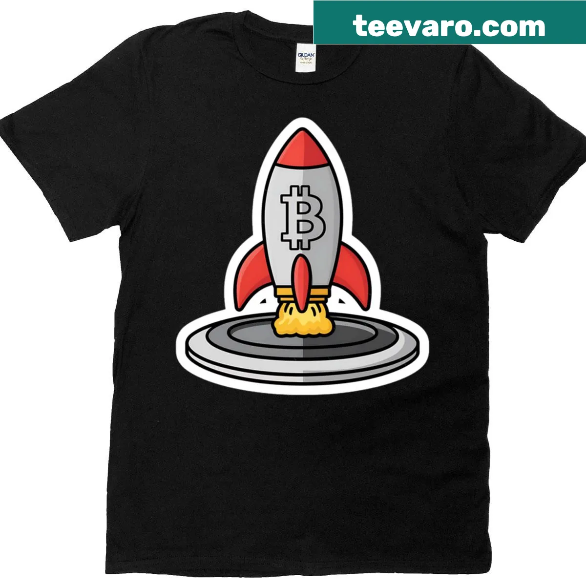 Minimalist Bitcoin-themed T-shirt highlighting cryptocurrency impact — on a men's t-shirt