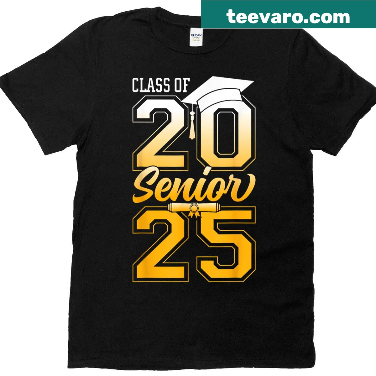 Graduation T-shirt for Class of 2025 — on a men's t-shirt
