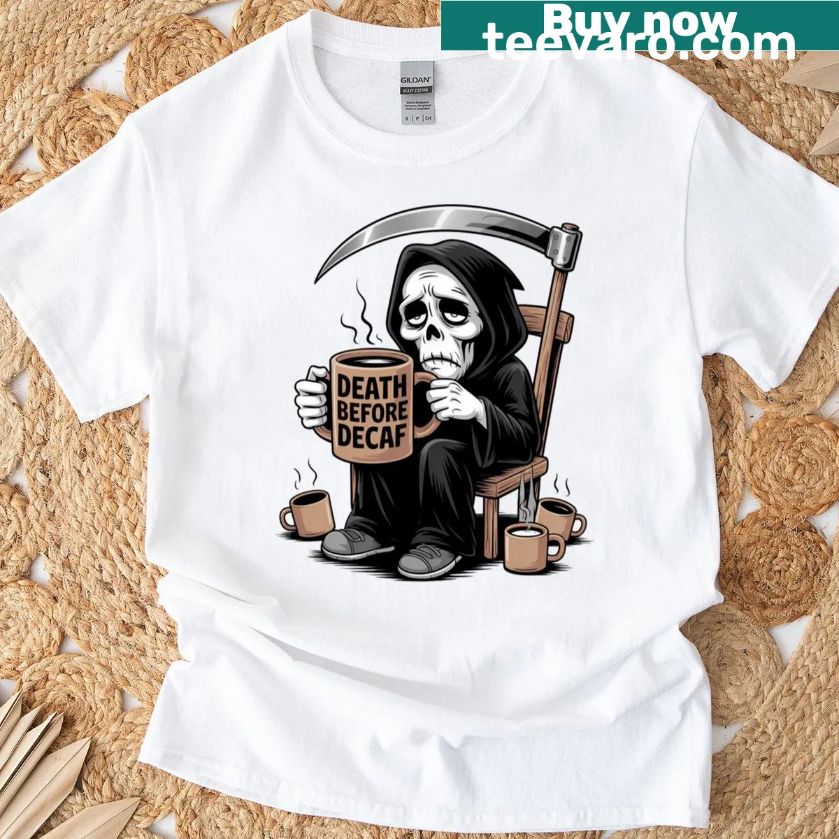 T-shirt featuring text design exploring loss of innocence — on a men's t-shirt