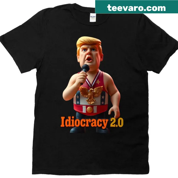 Humorous T-shirt featuring 'Idiocracy 20' text