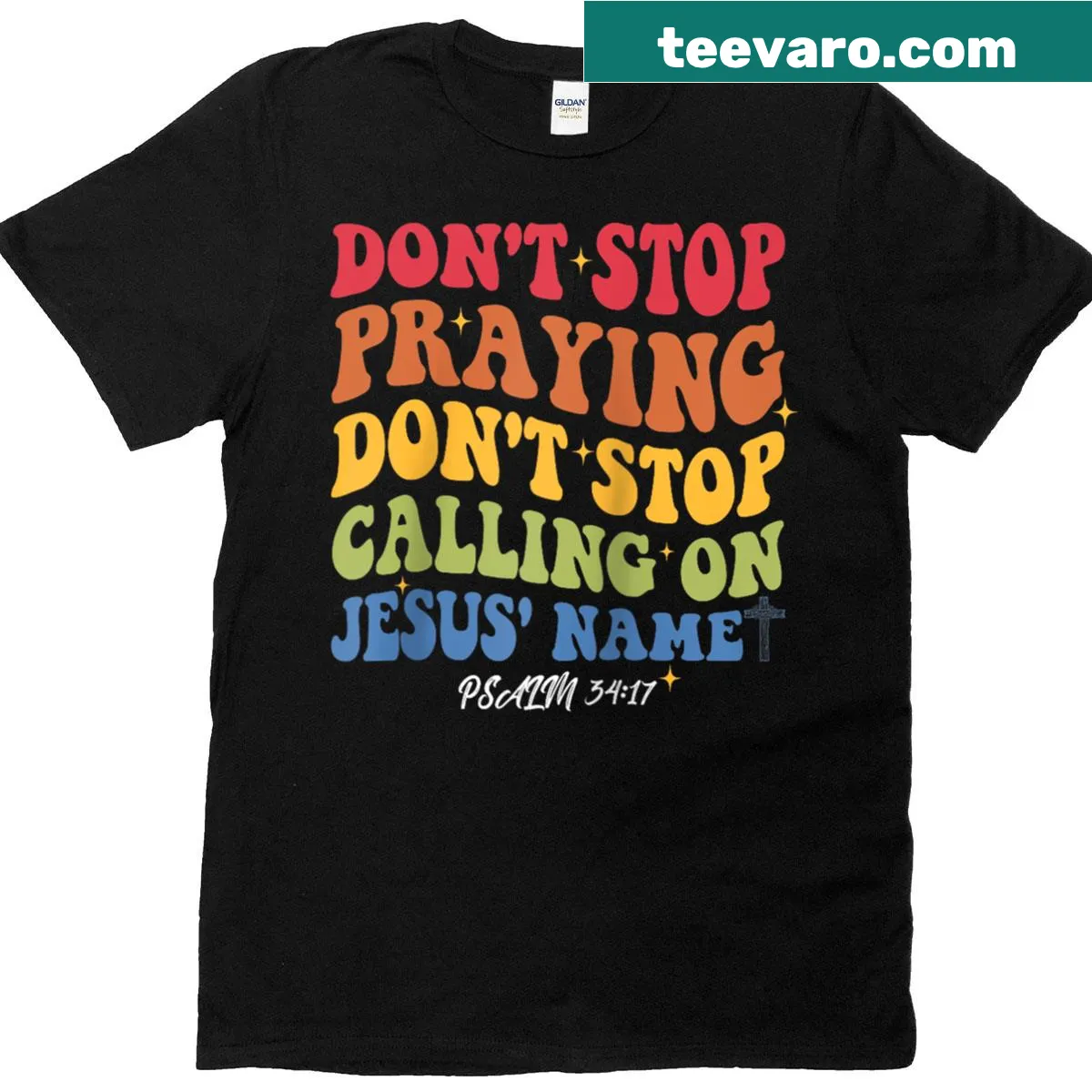 Raglan tee with the phrase encouraging prayer and faith — on a men's t-shirt