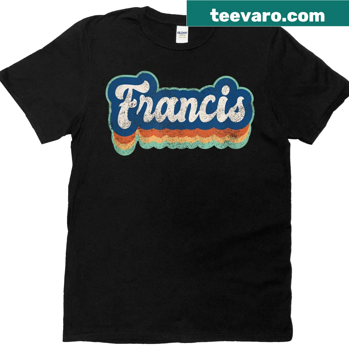 Vintage style T-shirt featuring the name Francis — on a men's t-shirt