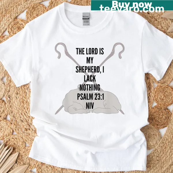 Inspirational typography T-shirt with religious quote