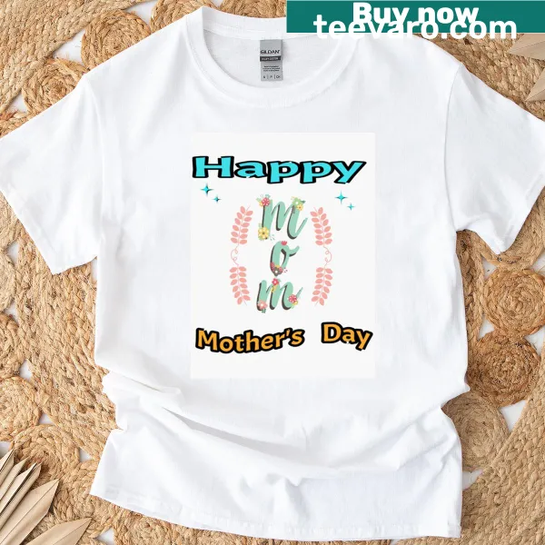 Happy Mothers Day graphic t-shirt with heartfelt typography