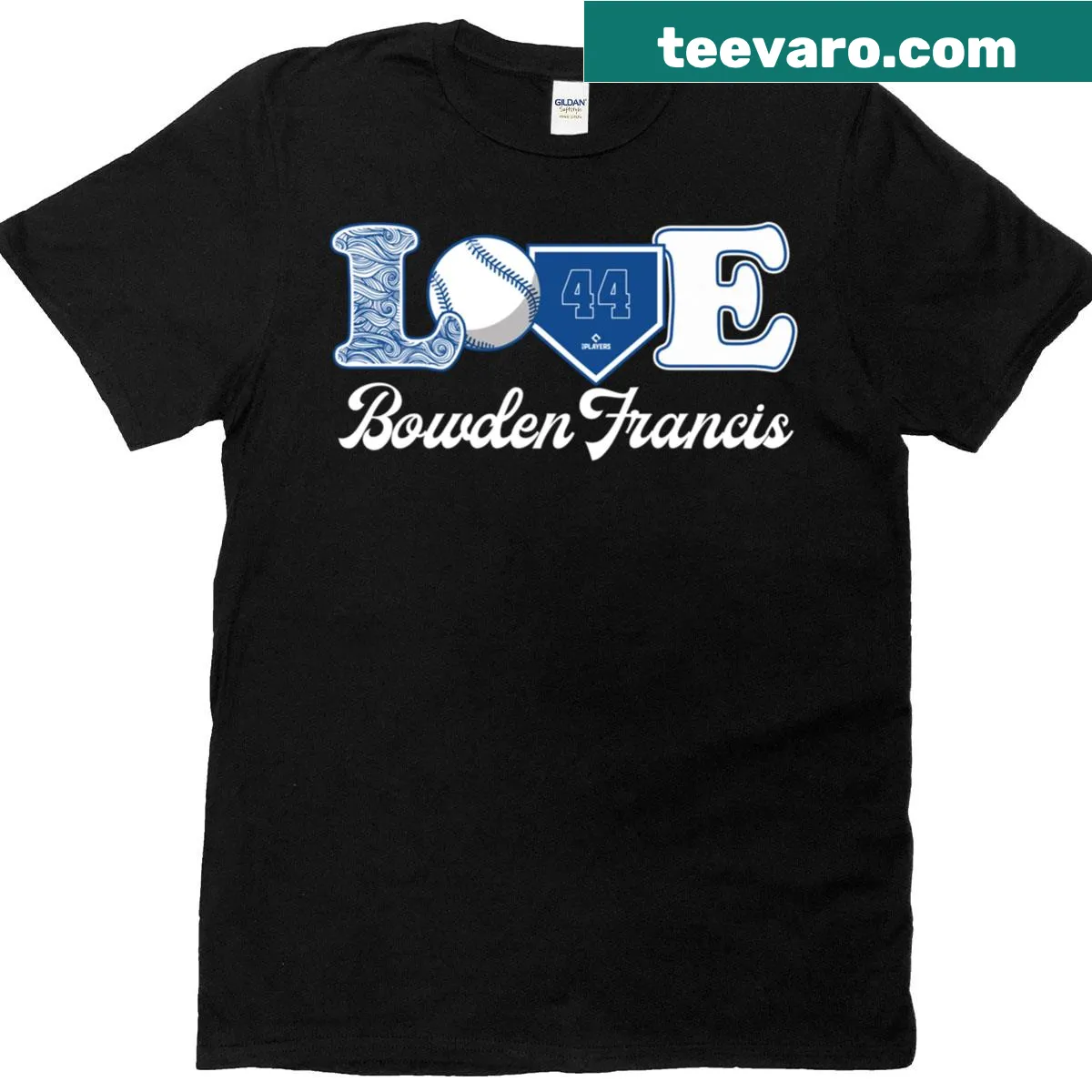 MLB Toronto baseball T-shirt supporting Bowden Francis — on a men's t-shirt