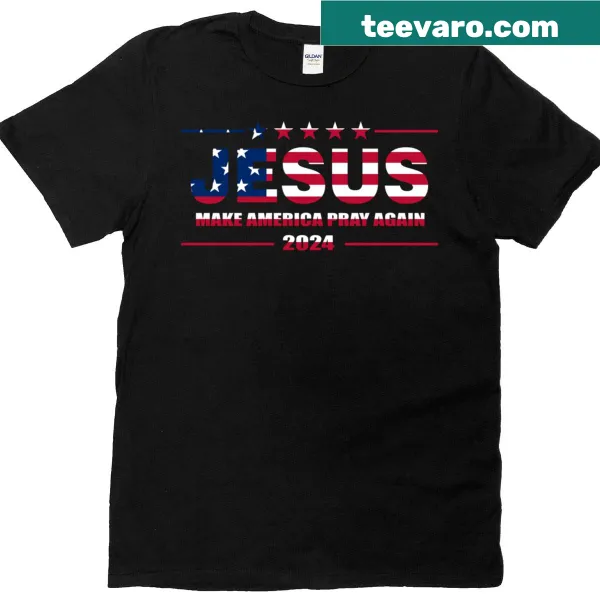 Bold typography Make Pray Again shirt for expressing faith