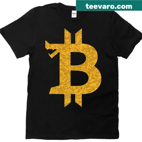 Minimalist graphic T-shirt with a Bitcoin message