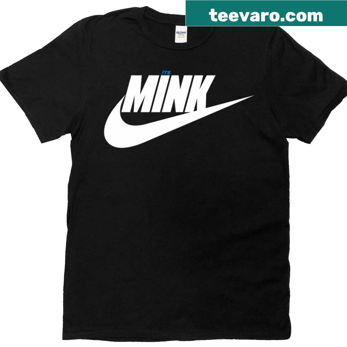 Minimalist mink design on t-shirt — on a men's t-shirt