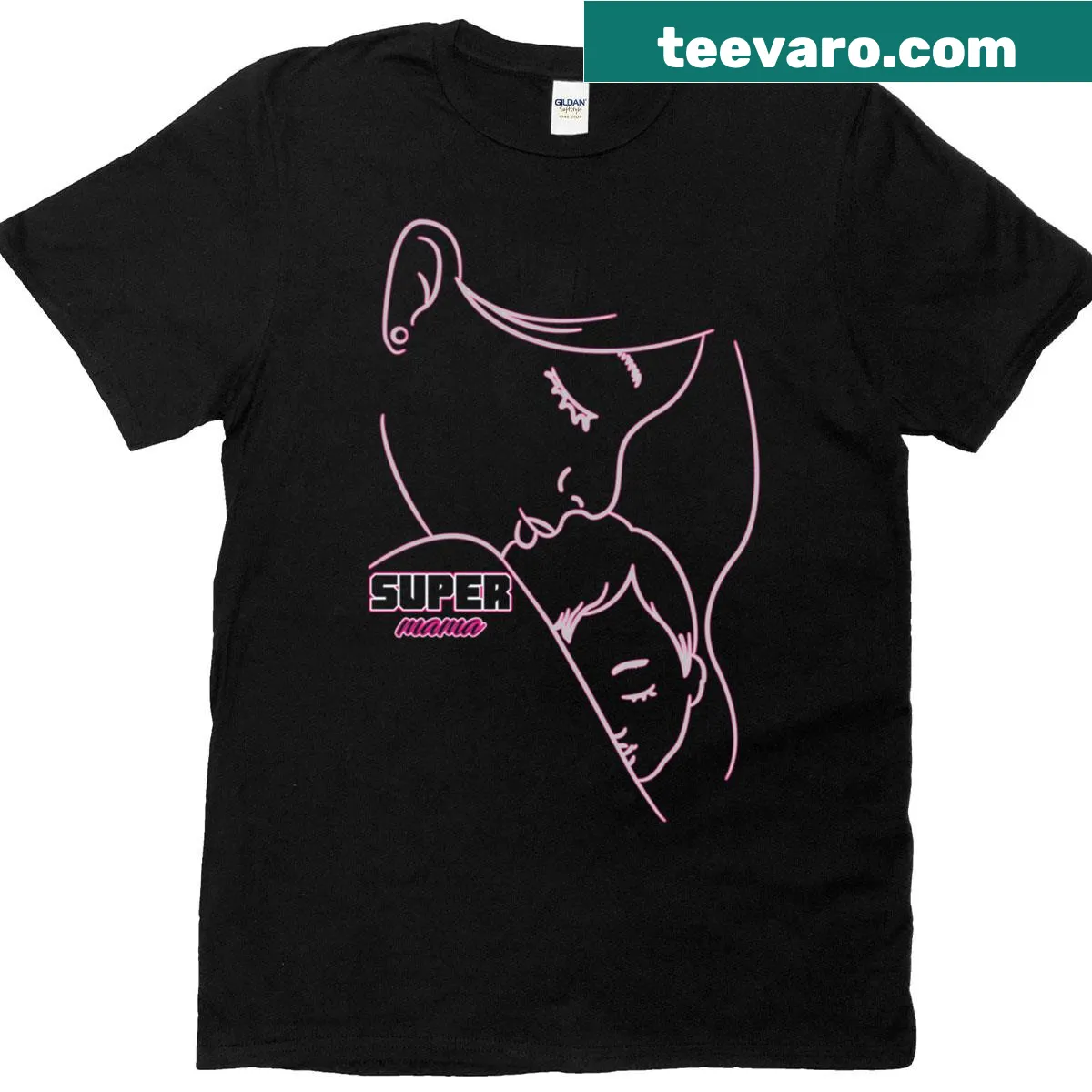 Heartfelt T-shirt with 'Mothers Love' text celebrating motherhood. — on a men's t-shirt