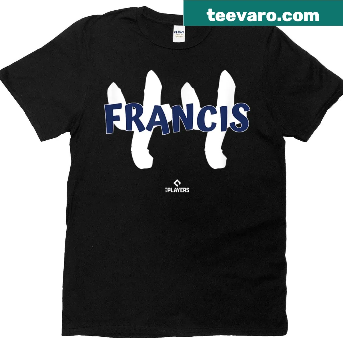Toronto Baseball Bowden Francis name and number T-shirt — on a men's t-shirt