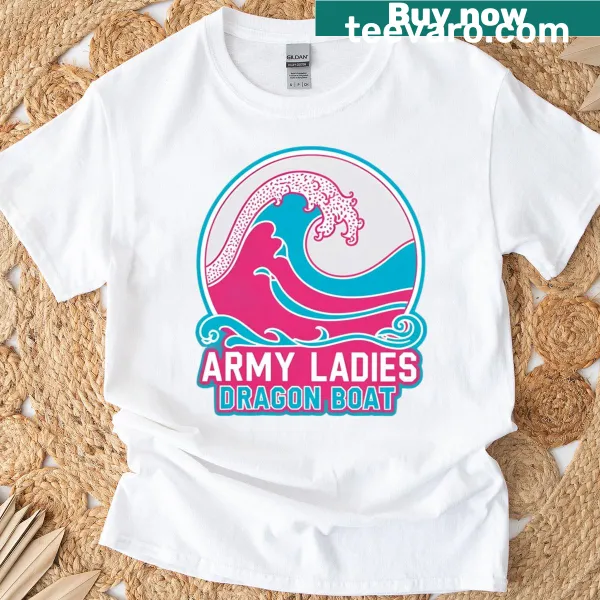 Artistic wave design T-shirt with bold typography
