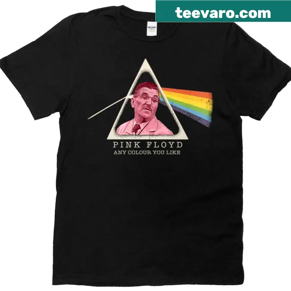 Illustrative Pink Floyd shirt featuring iconic band-related graphics