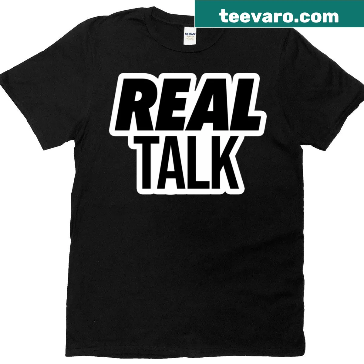 Bold Real Talk T-shirt encouraging genuine conversations — on a men's t-shirt