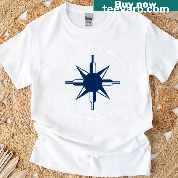 Travel-inspired T-shirt featuring Guadeloupe 2025 design
