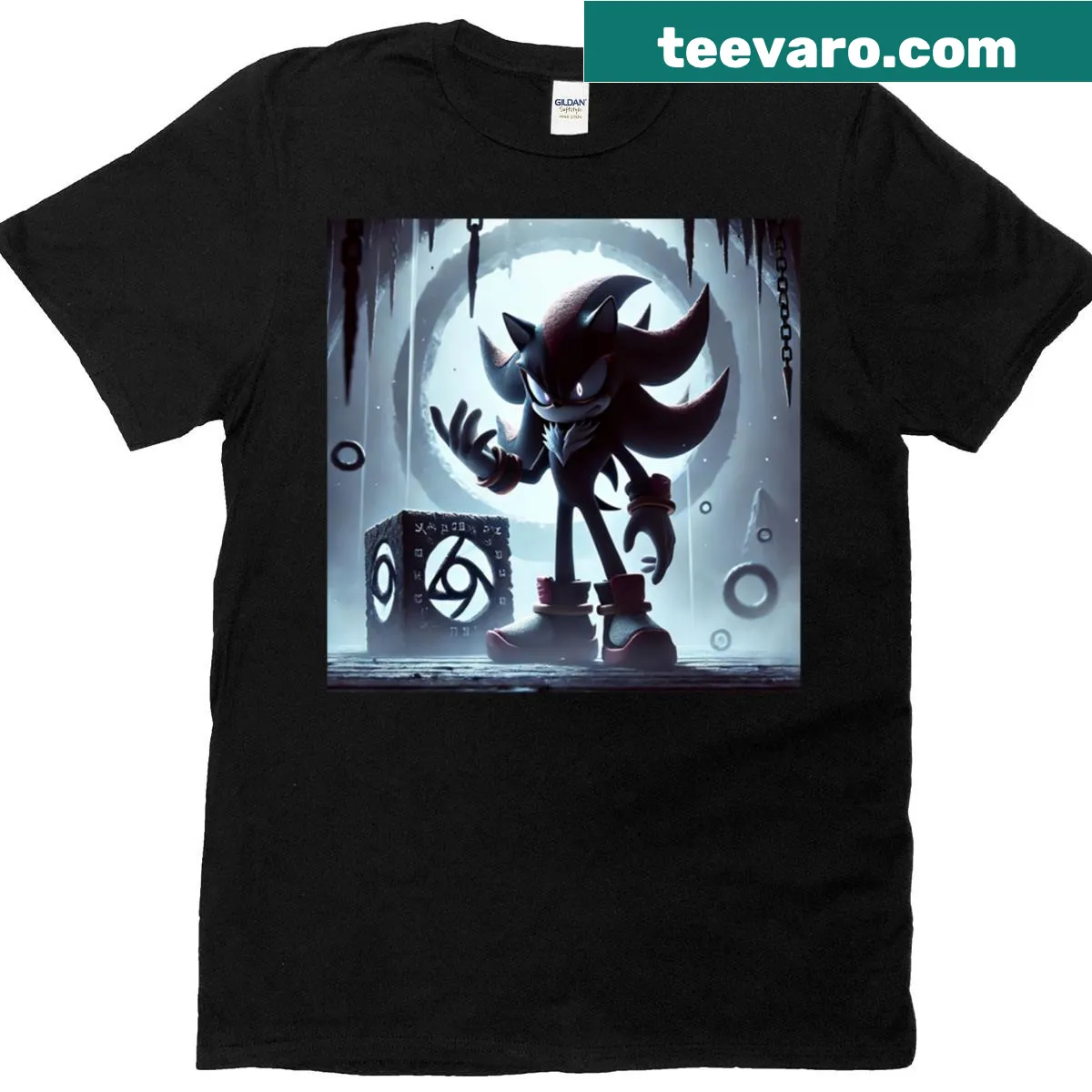 Oversized T-shirt inspired by Shadow and The Stone of Knowledge — on a men's t-shirt
