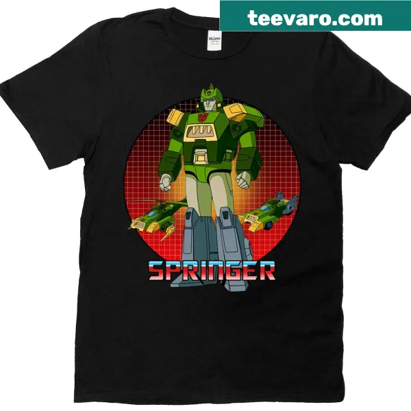 Graphic T-shirt featuring Springer from G1 Transformers