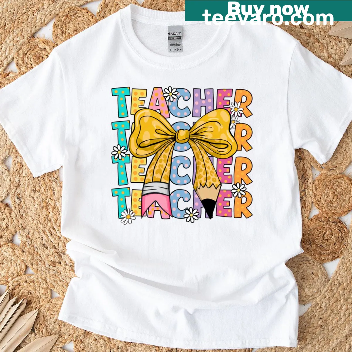 Teacher t-shirt with bold typography design — on a men's t-shirt