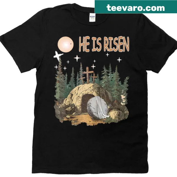 Retro Easter shirt featuring a message about resurrection.