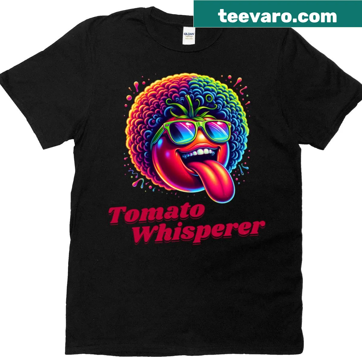 Humorous tomato whisperer t-shirt for gardening enthusiasts — on a men's t-shirt