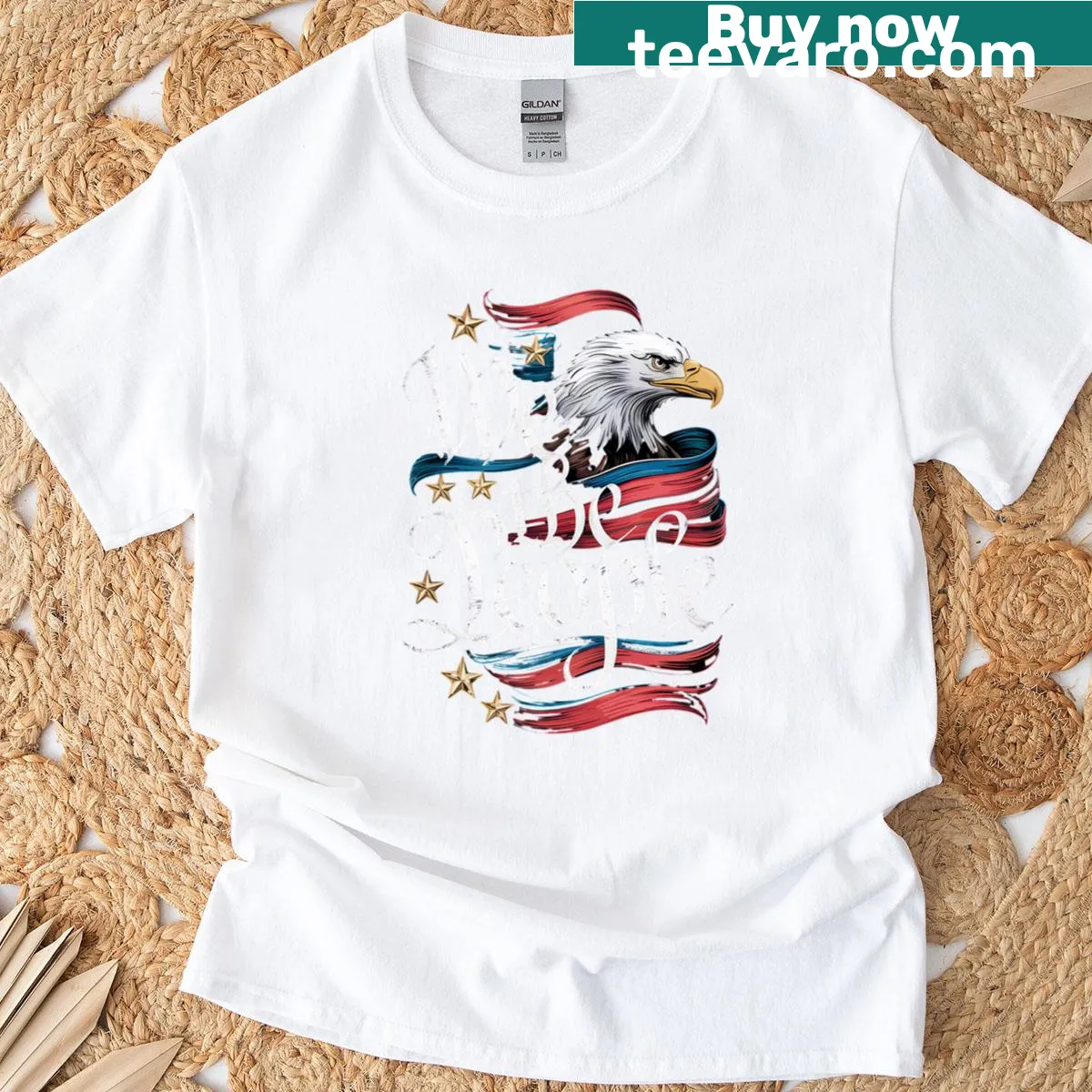 Patriotic T-shirt with 'We The People' graphic — on a men's t-shirt