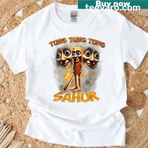 Funny meme-inspired cartoon T-shirt with humorous text