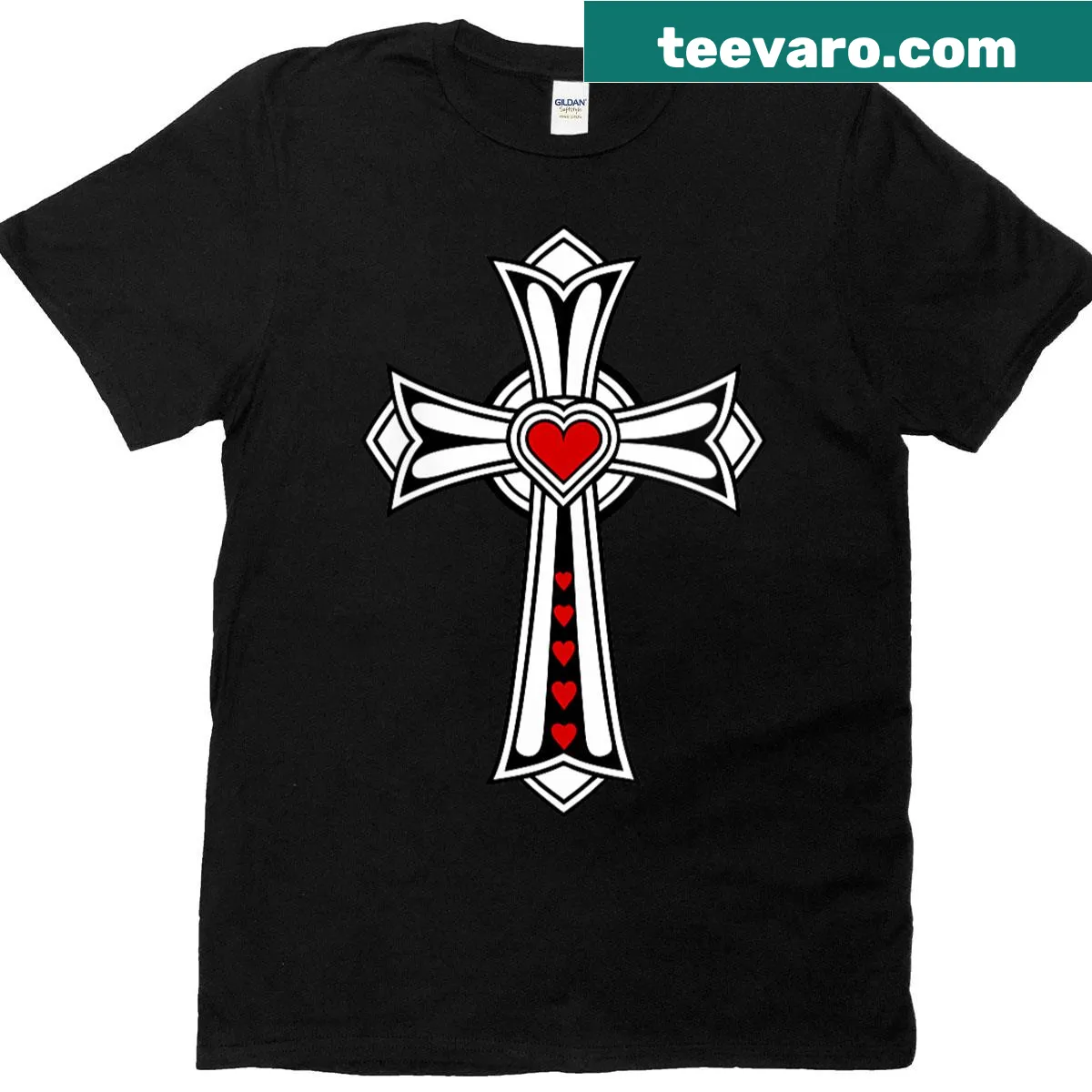 Cross My Heart design expressing faith in Jesus — on a men's t-shirt
