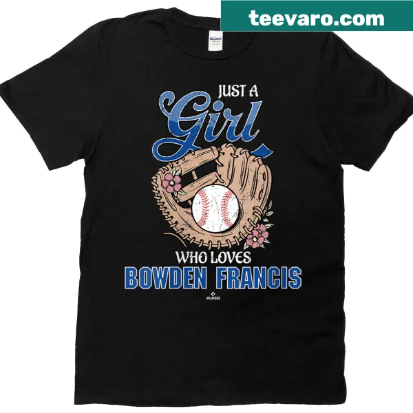 Baseball T-shirt featuring 'Just A Girl Who Loves Bowden Francis' text