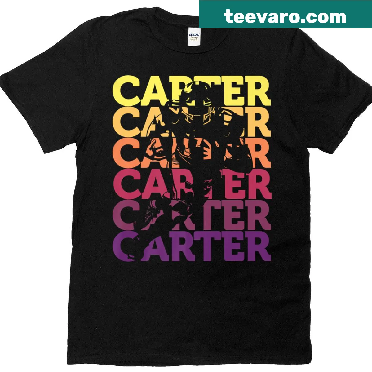 Fan T-shirt for Abdul Carter with bold football graphic — on a men's t-shirt