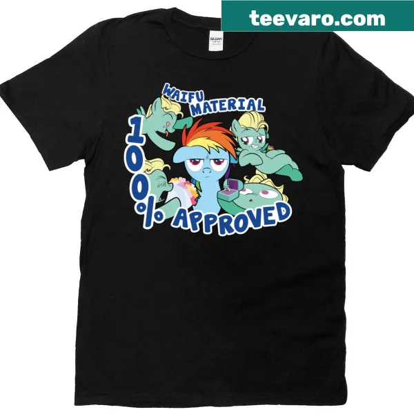 Kawaii T-shirt featuring a cute waifu character