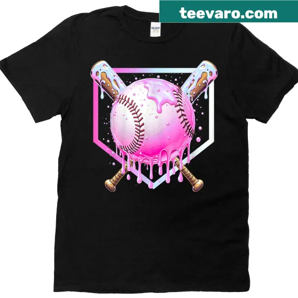 Youth baseball T-shirt with ice cream cone graphic