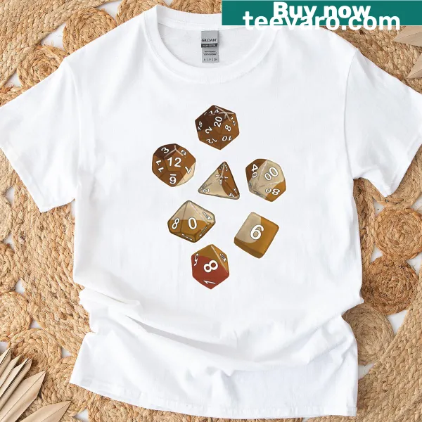 Playful T-shirt with whimsical dice graphics