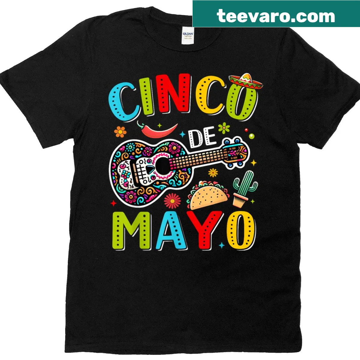 Festive Cinco de Mayo T-shirt for parties and celebrations — on a men's t-shirt