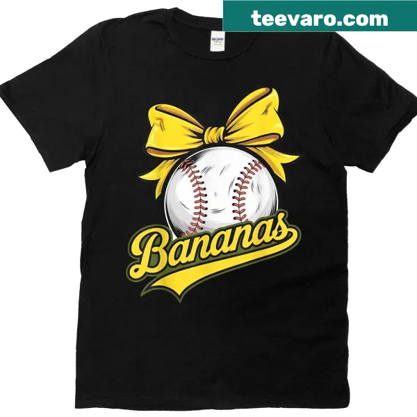 Cute banana graphics on a fun T-shirt for kids and adults