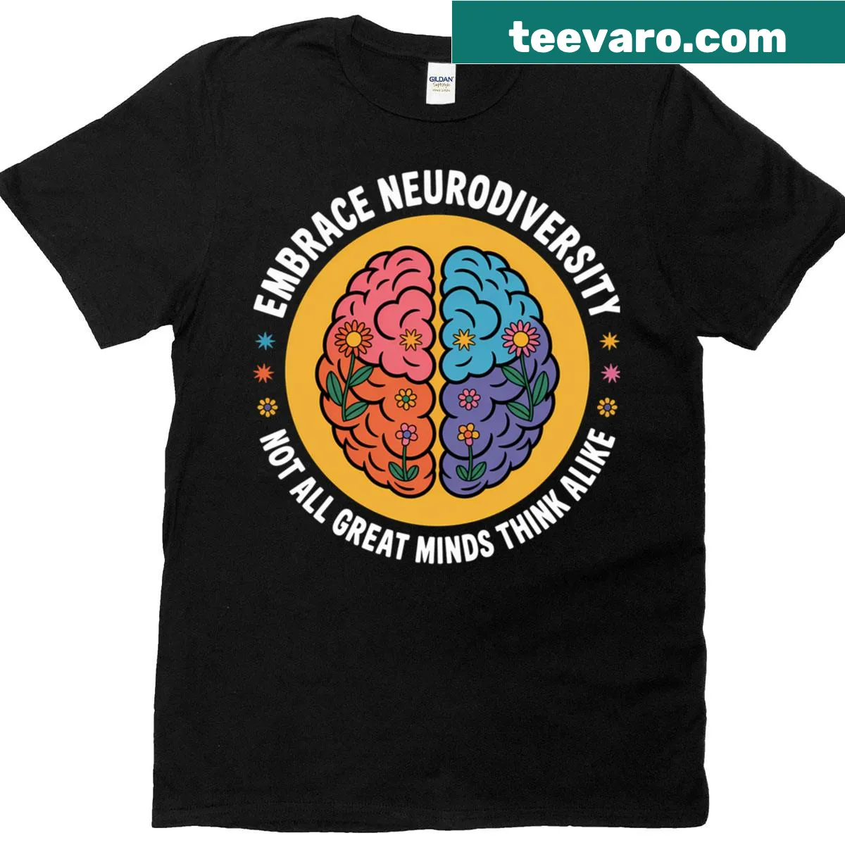 Inspirational T-shirt promoting neurodiversity and autism awareness — on a men's t-shirt