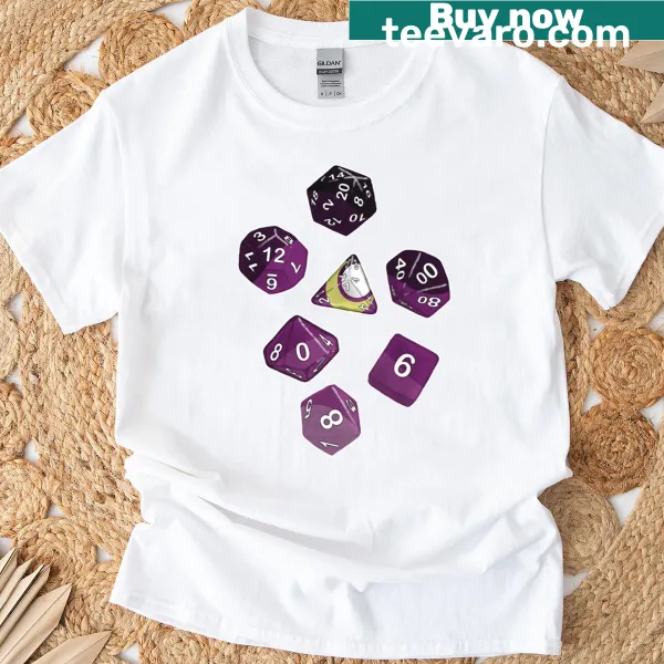 Playful T-shirt with a dice graphic for gaming fans