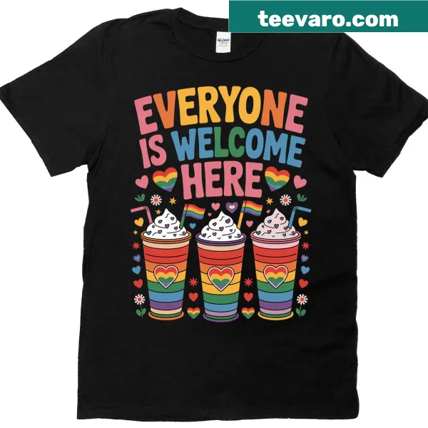 Funny teacher t-shirt with coffee cup graphic and welcoming phrase