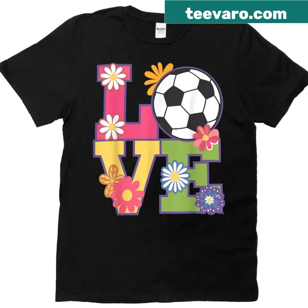 Amusing soccer graphic designed for women on T-shirt.