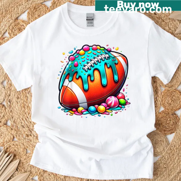 Playful football and ice cream themed T-shirt for kids