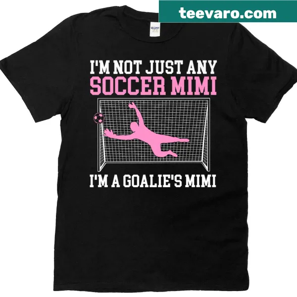 Mimi soccer goalie t-shirt with playful grandparent pride declaration